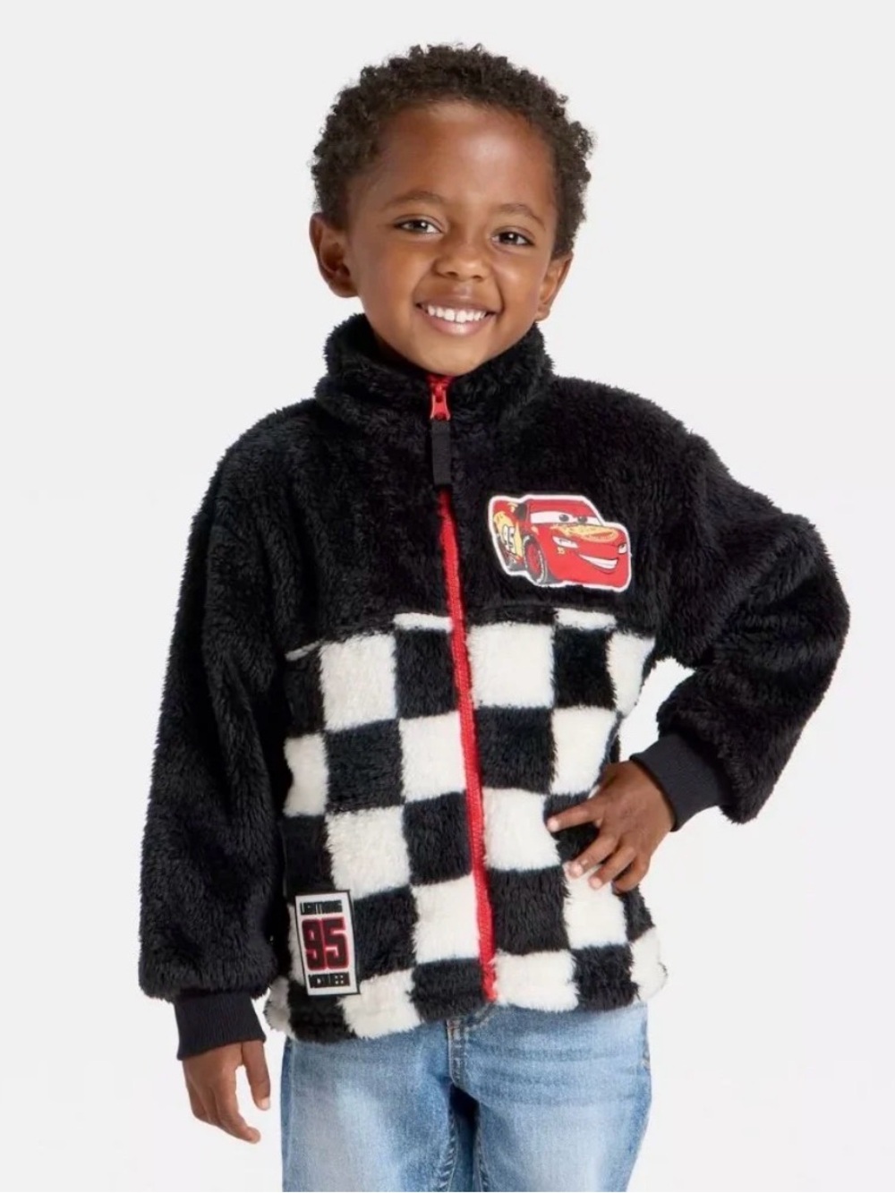 Disney Cars Boys Black Fleece Jacket